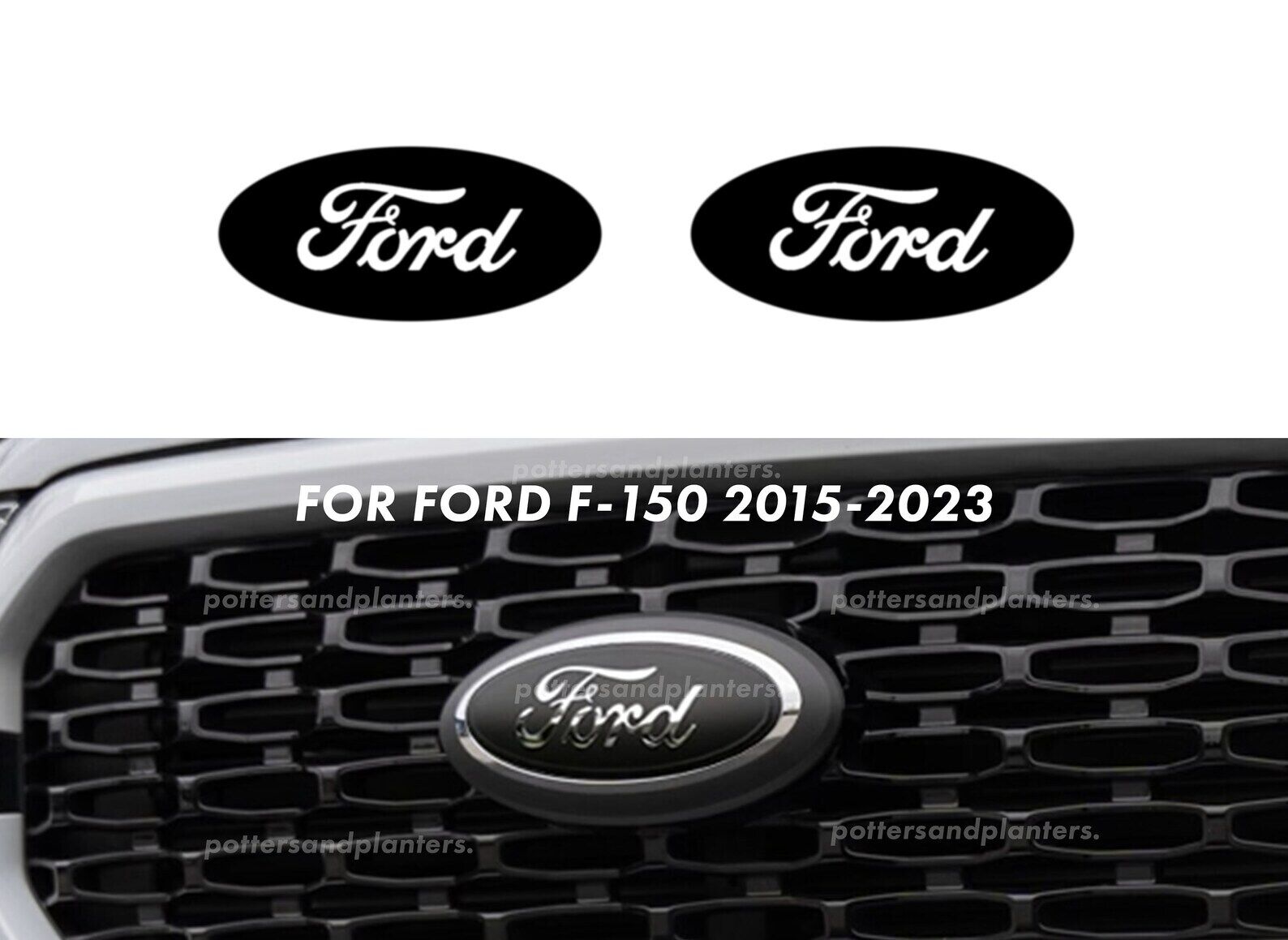 For 2015 - 2023 Ford F150 Emblem Vinyl Decal Overlay Die-Cut Insert Set of 2