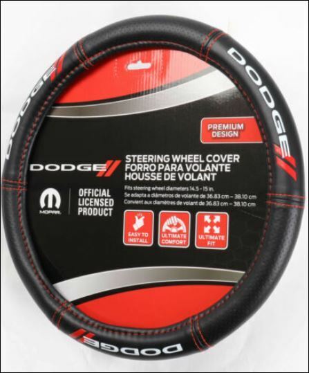 New Dodge Ram Elite Series Synthetic Leather Car Truck Steering Wheel Cover