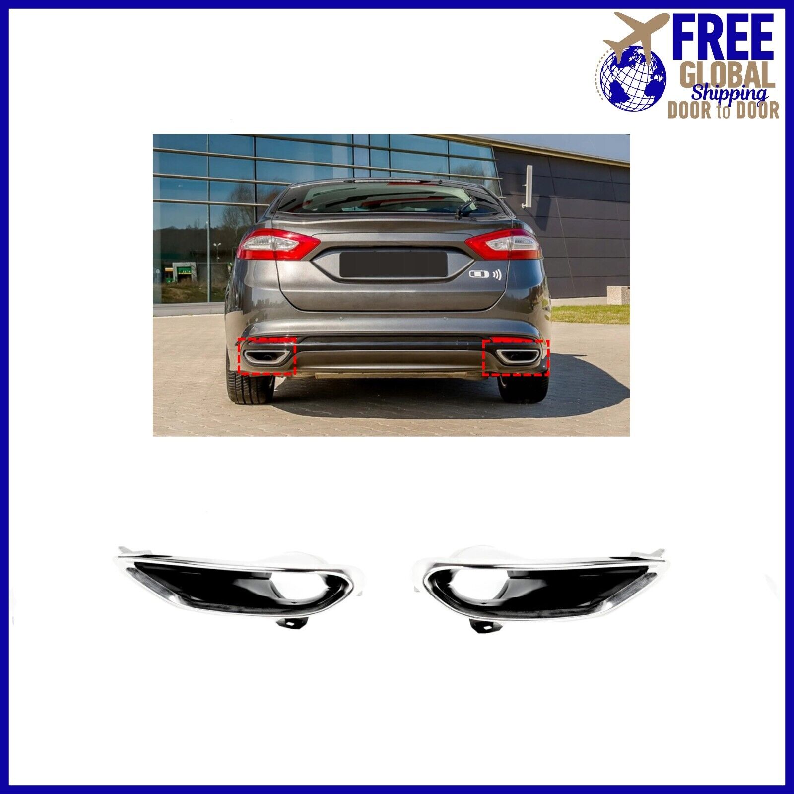 Ford Fusion 2013-2016 exhaust tips LEFT & RIGHT