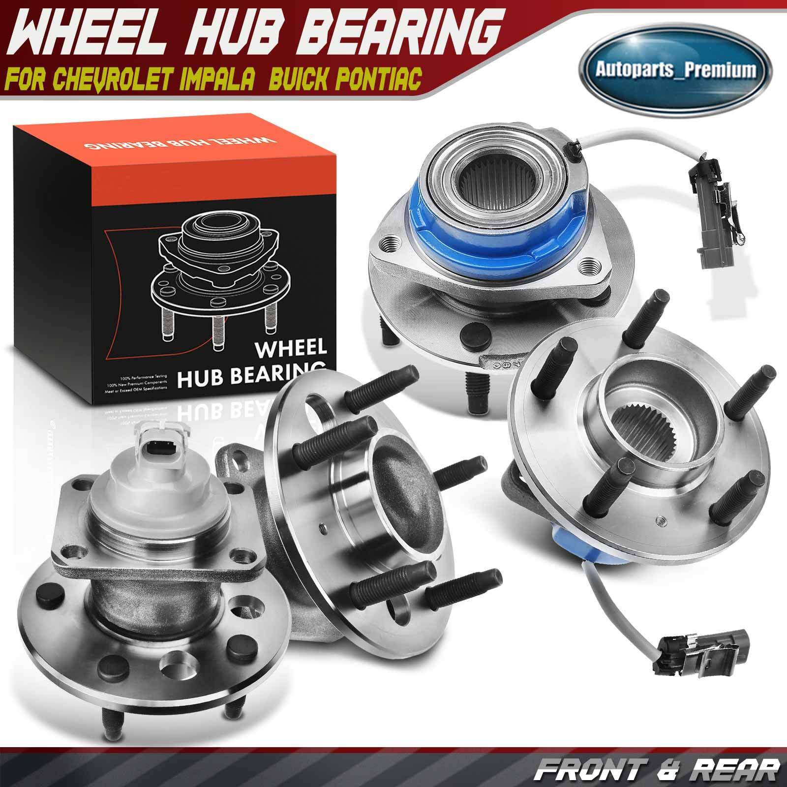 4x Front and Rear Wheel Hub Bearing Assembly for Chevrolet Impala  Buick Pontiac