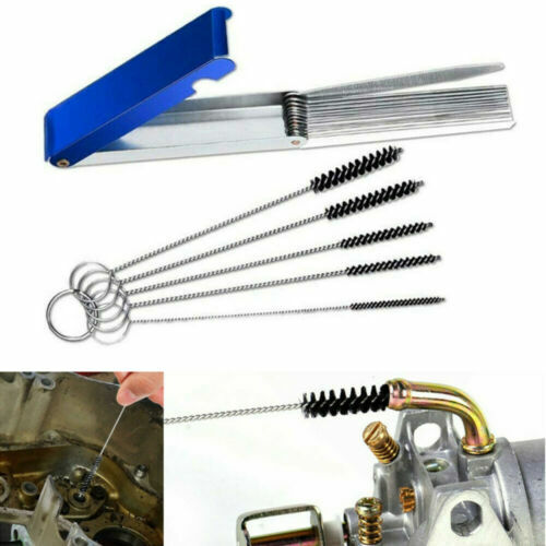 Motorcycle Carburetor Carb Jet Dirt Remove Cleaning Needles + Brushes Tools