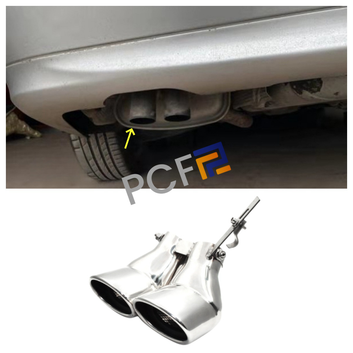 For Mercedes Benz W203 C240 C320 stainless Car Rear Exhaust Tip Muffler Tailpipe