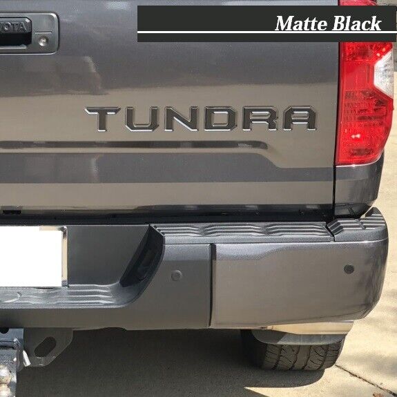 Matte Black Raised Tailgate Letters for Toyota Tundra 2014-2021 Plastic Inserts
