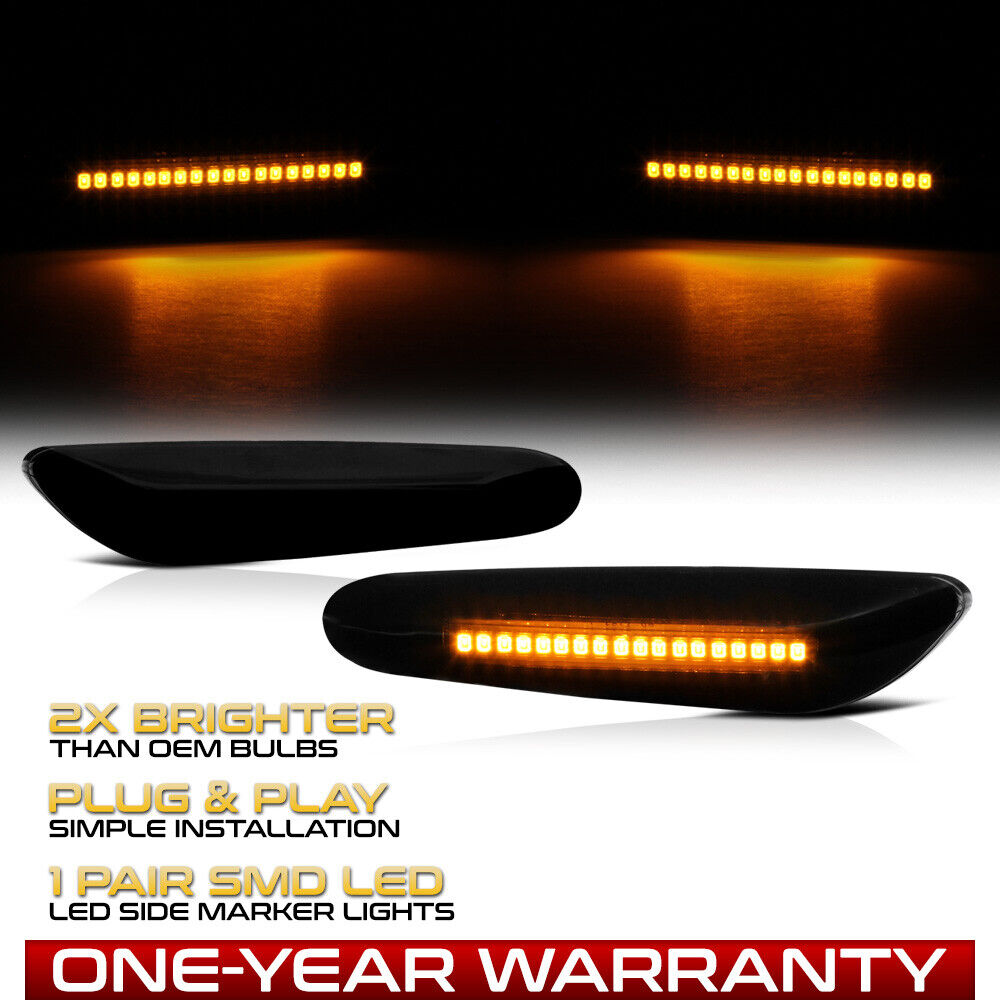 For BMW E82 E88 E90 E92 [HOT SMOKE] LED Side Marker Lights Signal Blinker Lamps