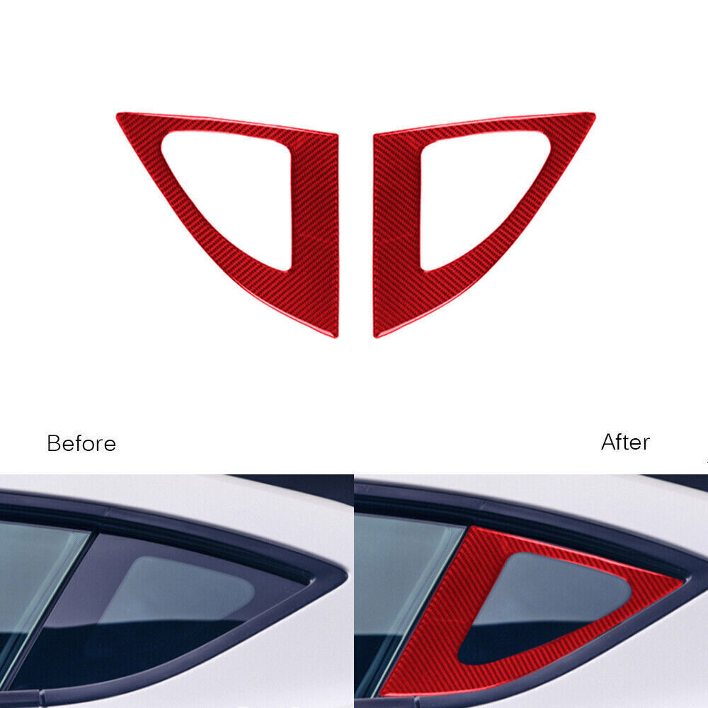 Red Carbon Fiber Side Window Louver Shutter Trim For Toyota GR Supra A90 2019-22