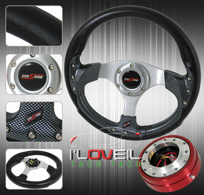 320mm Black/Cf Steering Wheel + 1.5
