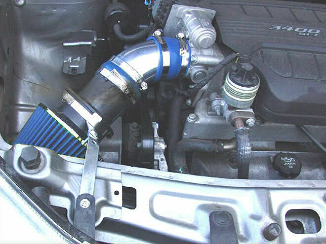 BCP BLUE 05-08 Chevy Equinox LS LT Sport 3.4L V6 Short Ram Air Intake + Filter