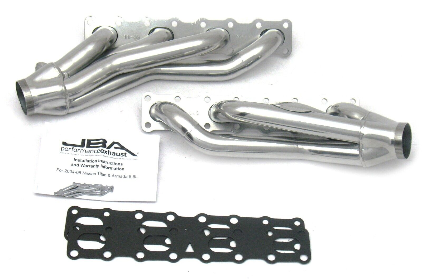 JBA Silver Ceramic Stainless Steel Header 2004-2015 Titan/Armada/08-10 QX56 5.6L
