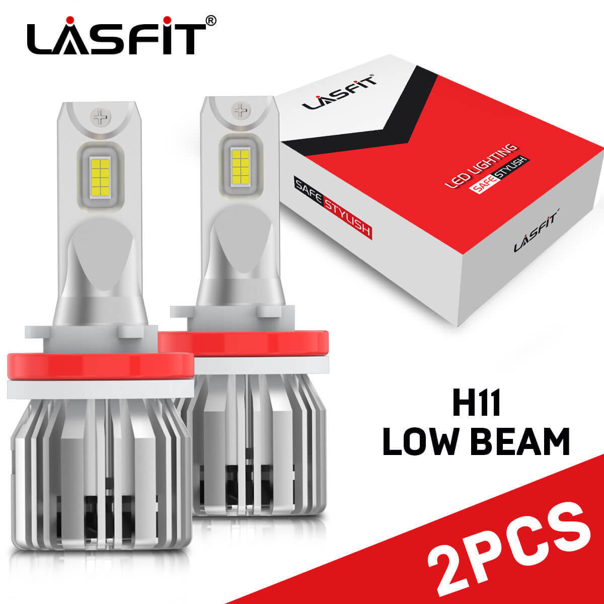 H11 LED Headlight Bulbs Low Beam for F150 2015-2022 Silverado 1500 2007-2015