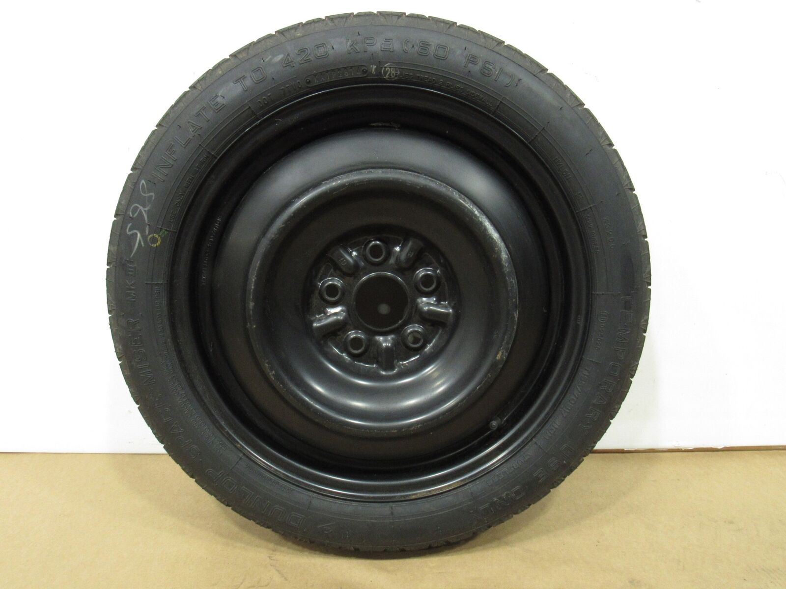 13-18 Lexus ES300H 2015 Emergency Spare Tire Wheel Rim Dunlop T155/70D17 *:Y