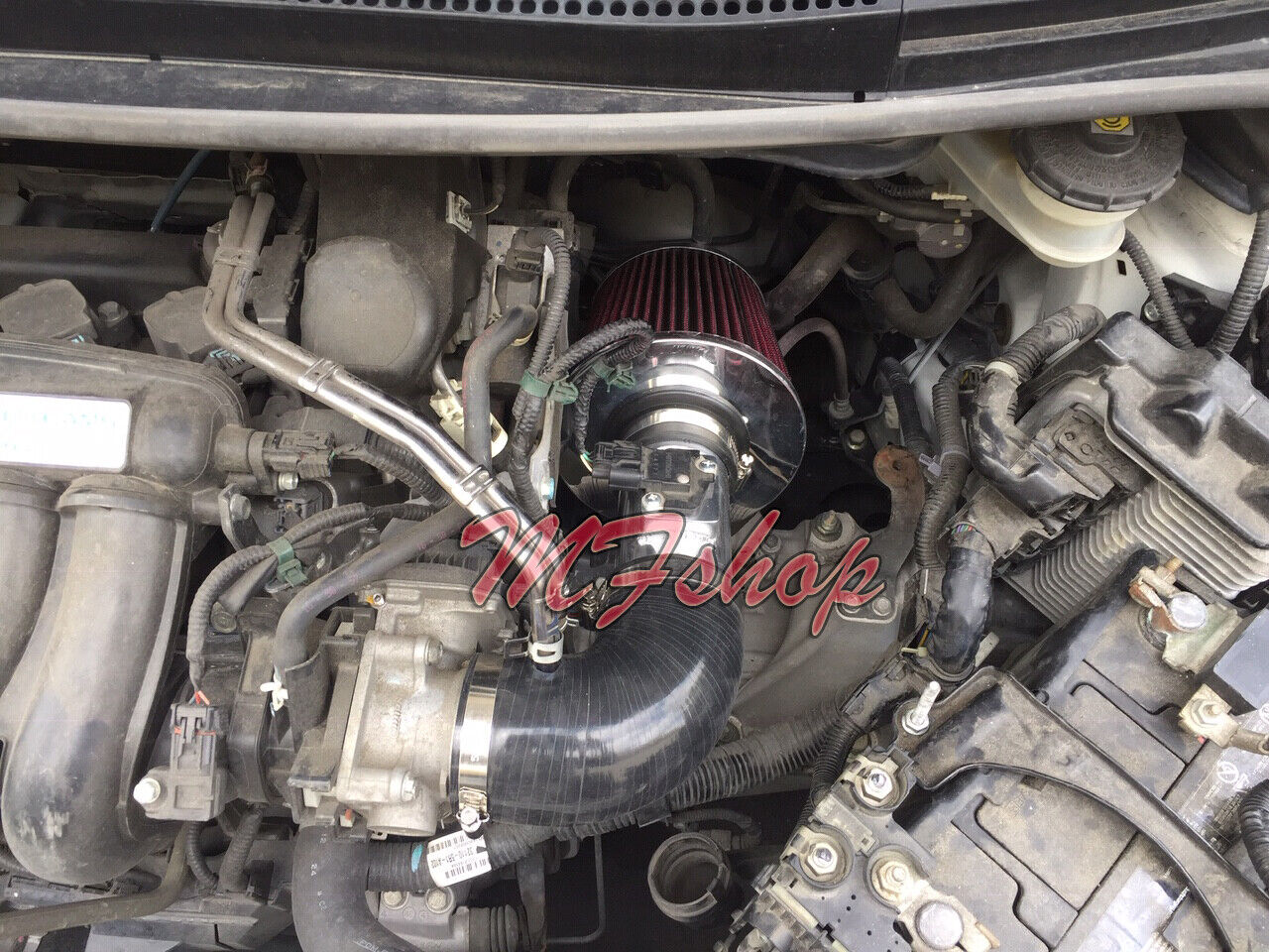 Black Red For 2015-2018 Honda Jazz Fit 1.5L L4 Air Intake System Kit + Filter