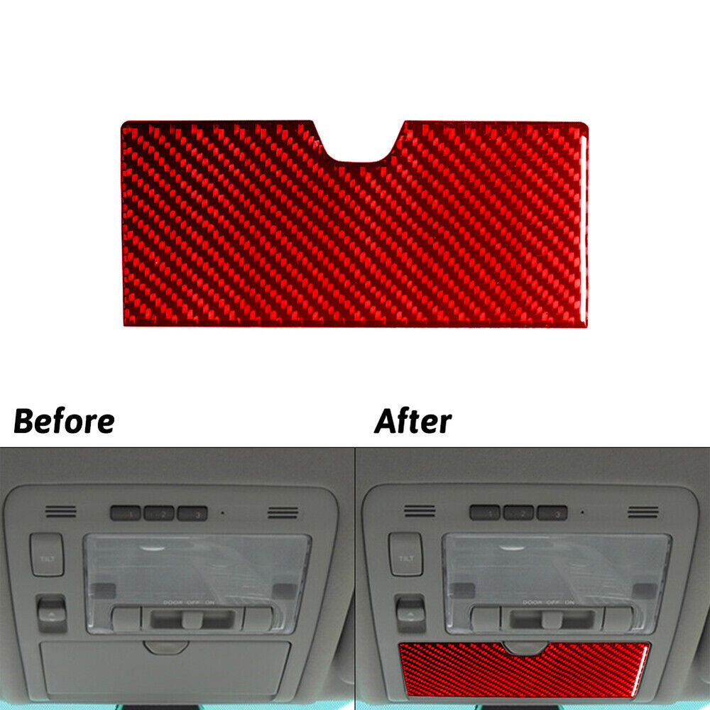 Red Carbon Fiber Overhead Console Panel Trim Cover For Lexus RX330 RX350 04-09