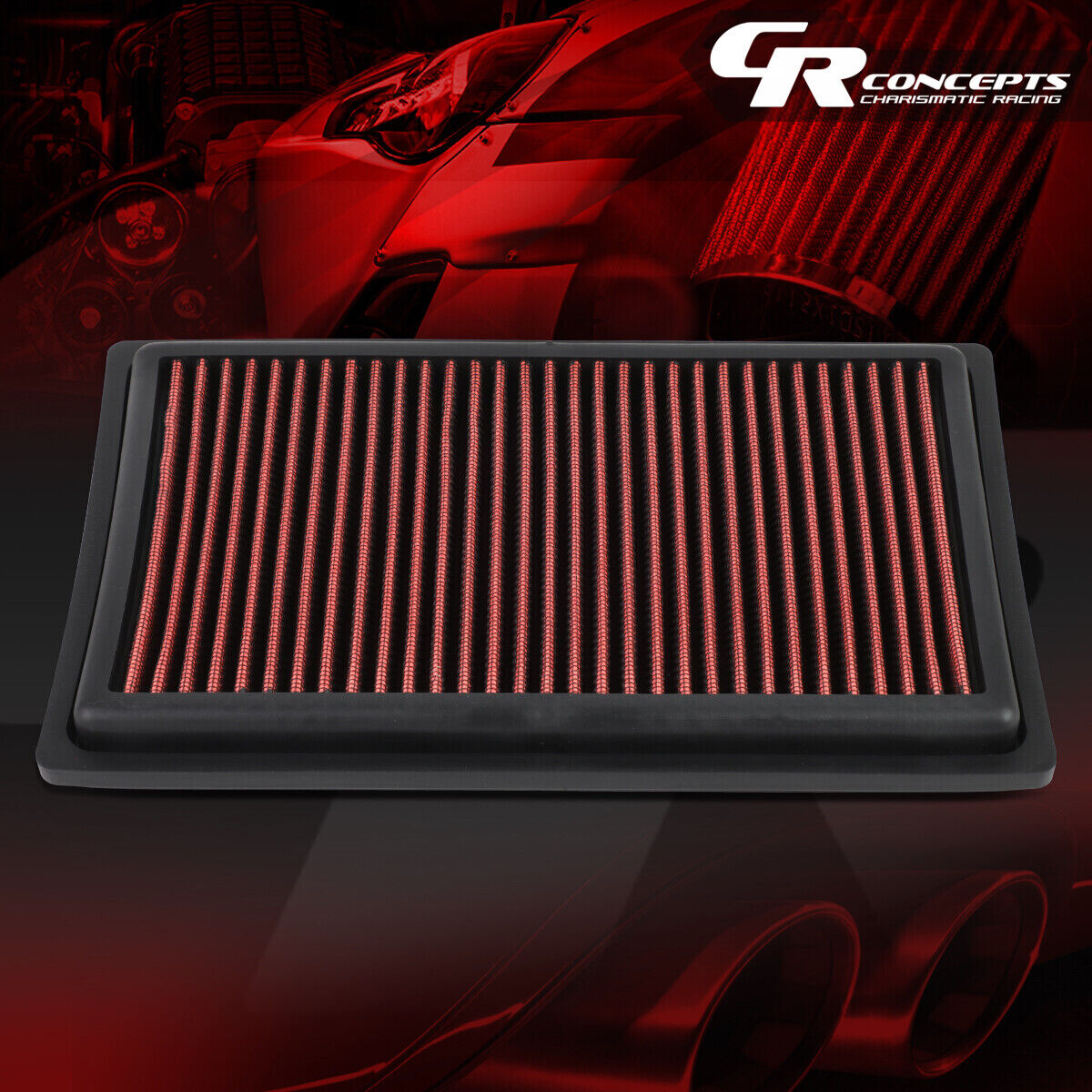 PERFORMANCE RED INTAKE PANEL AIR FILTER FOR 2015-2019 C300/C350E/E300/GLC/SLC