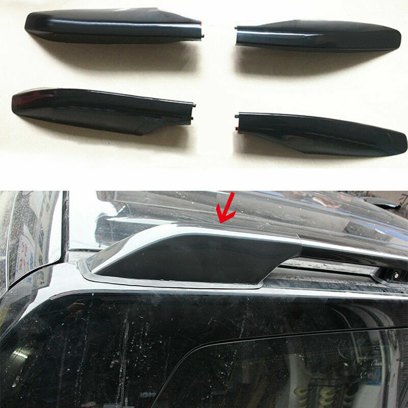 For Lexus GX470 2003 - 2009 4pcs Black Roof Rack Rail End Cover Replace Shells