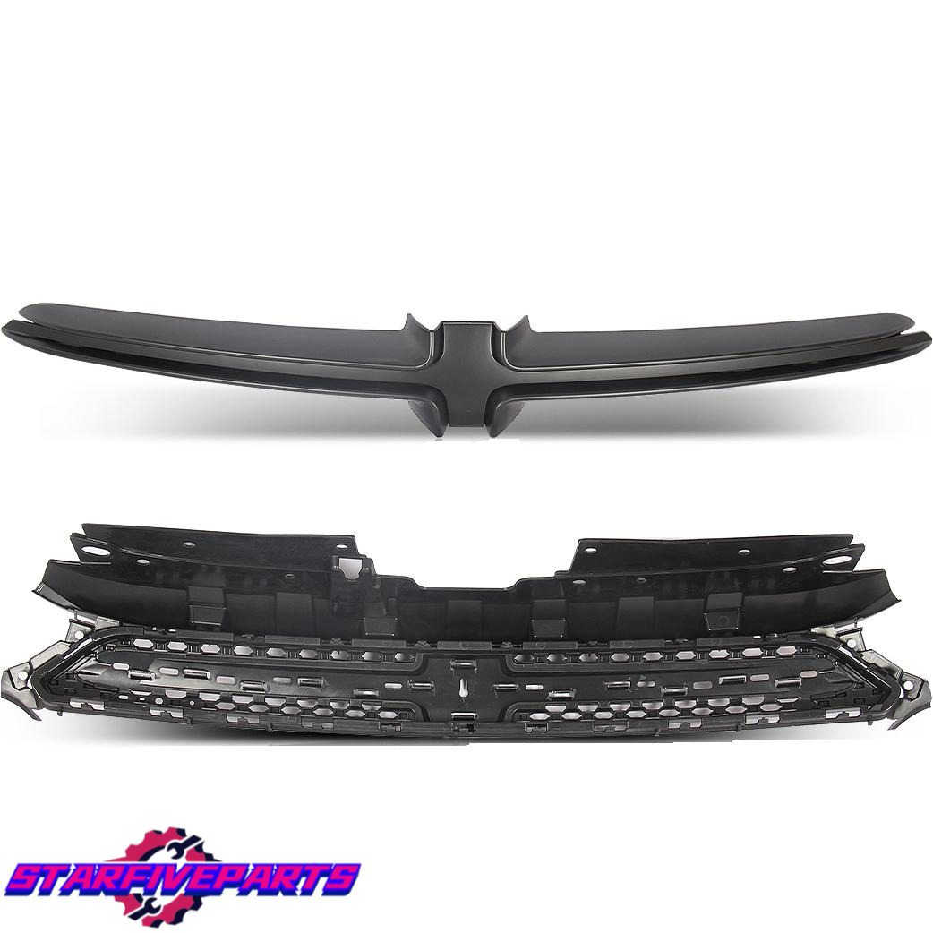 2PCS Of Front Upper Grille and Bumper Grille Molding Trim For Dart 2013-2016