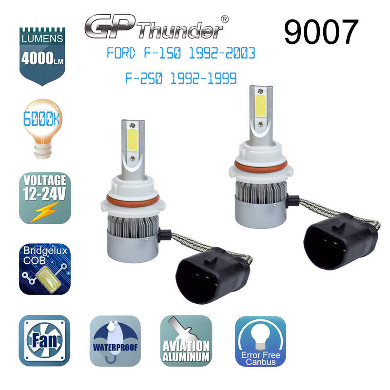 9007 HB5 LED Headlight Bulb for Ford F-150 1992-2003 F-250 1992-1999 COB