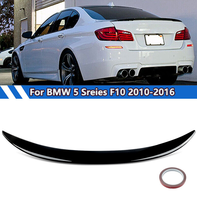 For 10-16 BMW F10 5 Series 535i 528i M5 Trunk Lip Rear Spoiler Wing Glossy Black