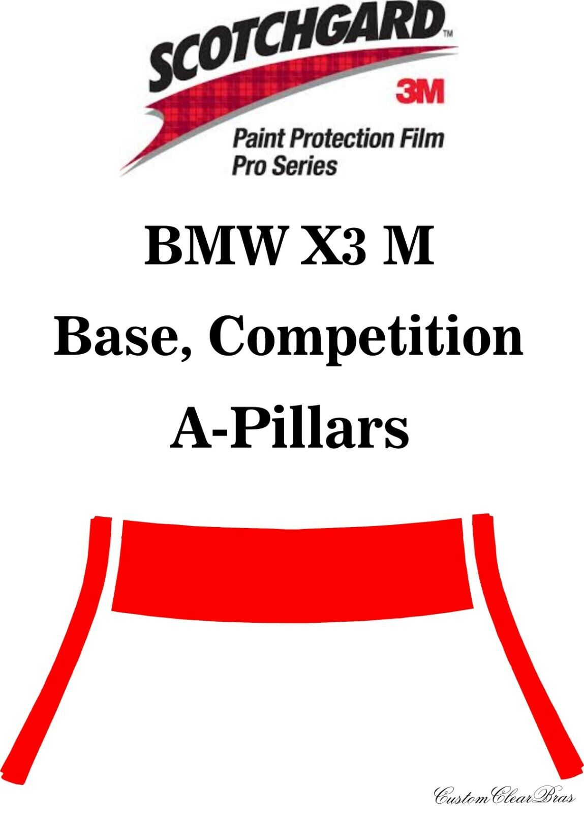 3M Scotchgard Paint Protection Film Pro Series Clear Pre-Cut 2020 2021 BMW X3 M