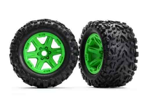 Traxxas 8672G E-Revo VXL Wheels and Tires Black Green Wheels Talon EXT Tires Foa