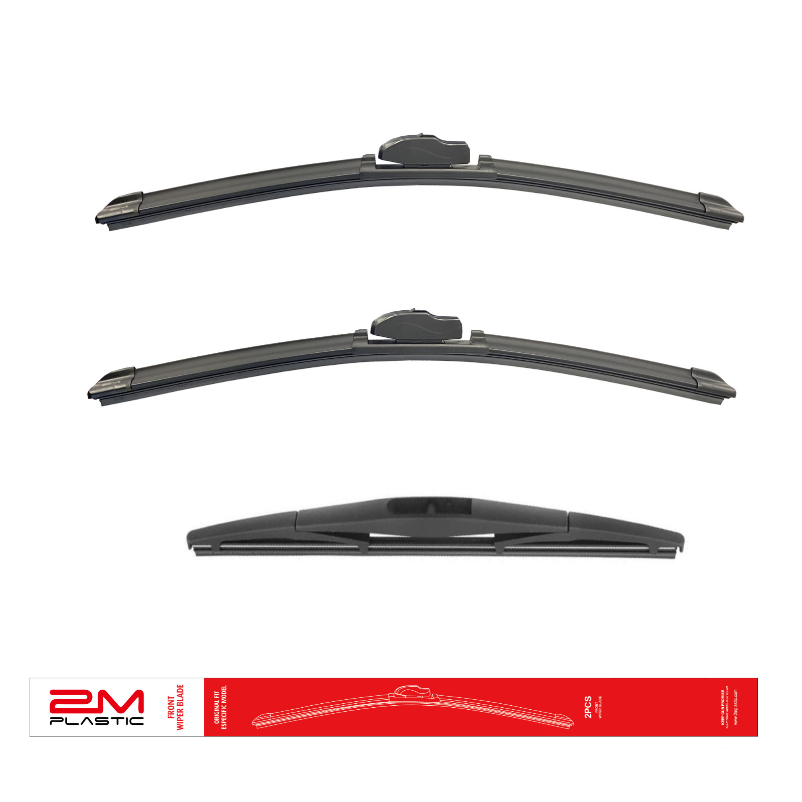 Front and Rear Windshield Wiper Blade For Mitsubishi Outlander Sport 11-21 Set 3