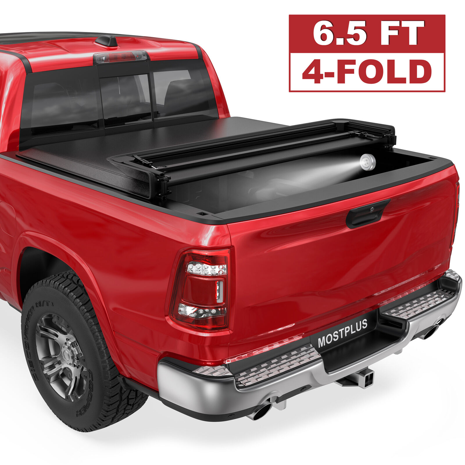 6.4FT/6.5FT 4 Fold Soft Bed Tonneau Cover For 02-23 Ram 1500 03-23 Ram 2500/3500