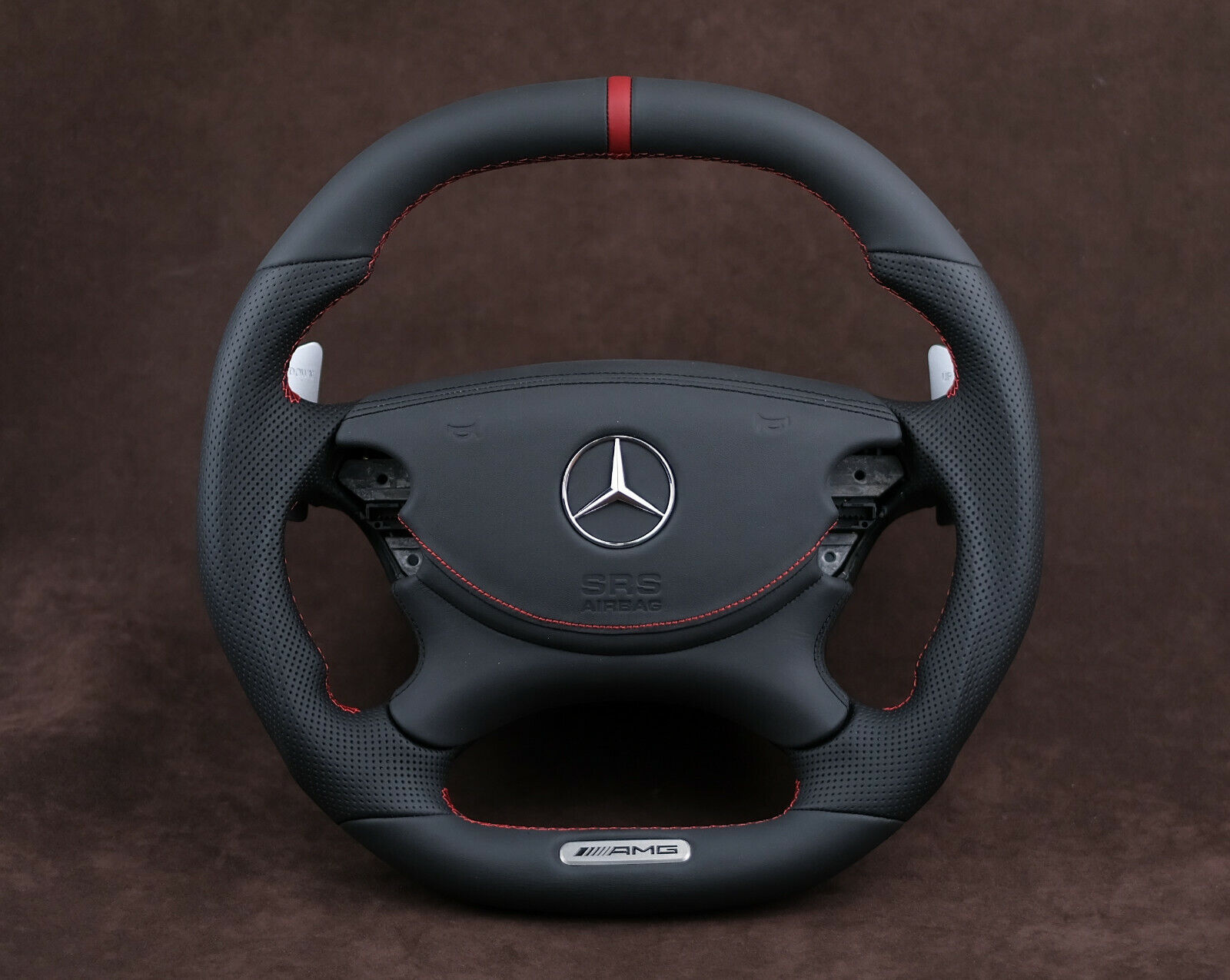 Mercedes custom steering wheel sl55amg e55amg cls55amg clk55amg flat top&bottom