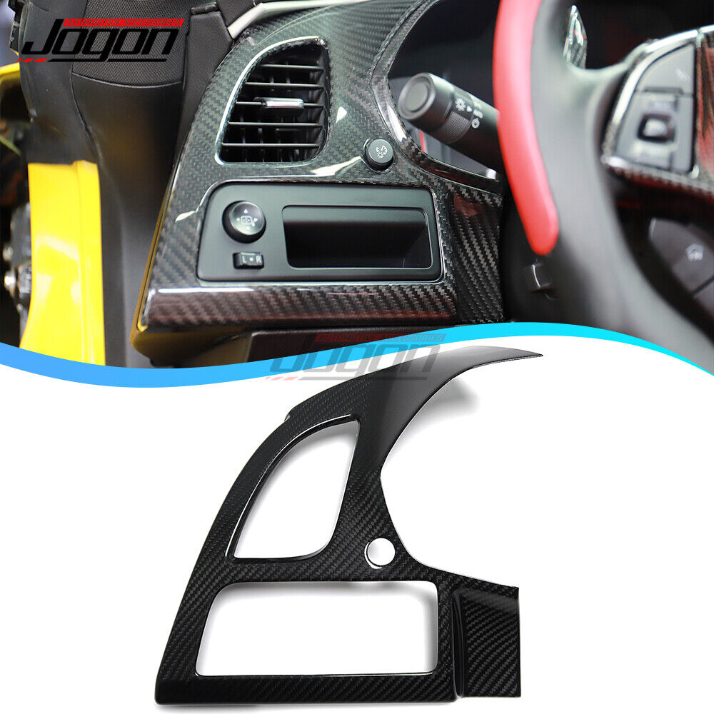 Carbon Fiber Driver Side Air Vent Headlight Cover Trim For CORVETTE C7 Z06 14-19