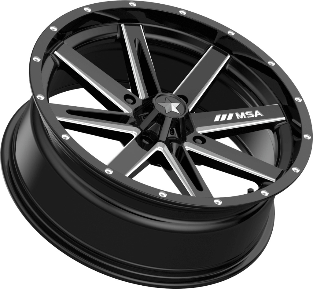 MSA M41 Boxer Wheel | Gloss Black Milled | Polaris 4x156 | MSA Wheels
