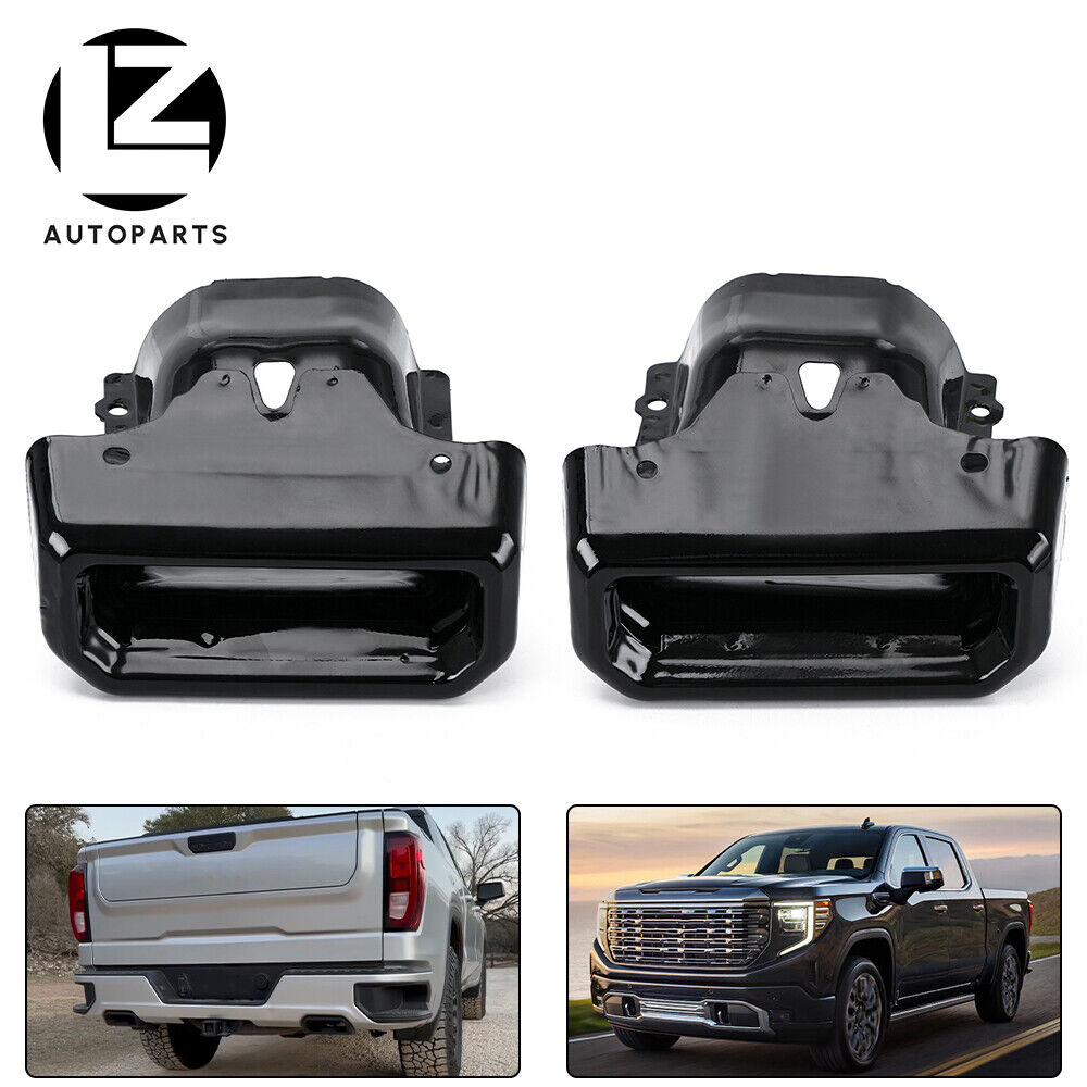 2019-2024 Chevy Silverado /GMC Sierra Exhaust Tips / Bezels Frosted Black