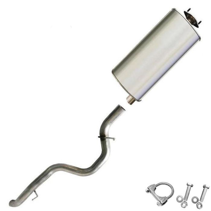 Stainless Steel Exhaust System Kit with Bolts fits: 2002-2006 Jeep Liberty
