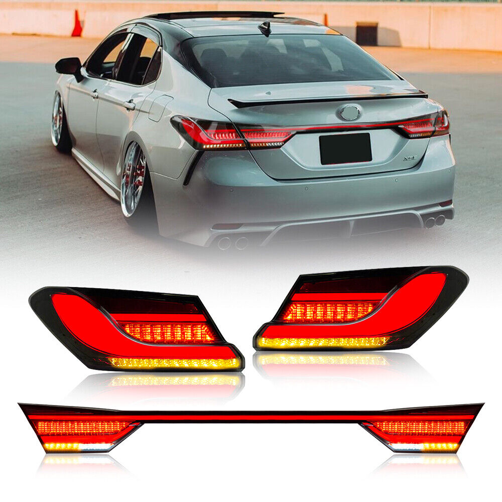LED Tail Lights for 2018-2024 Toyota Camry Sedan Taillight Assembly LH&RH 1 Set