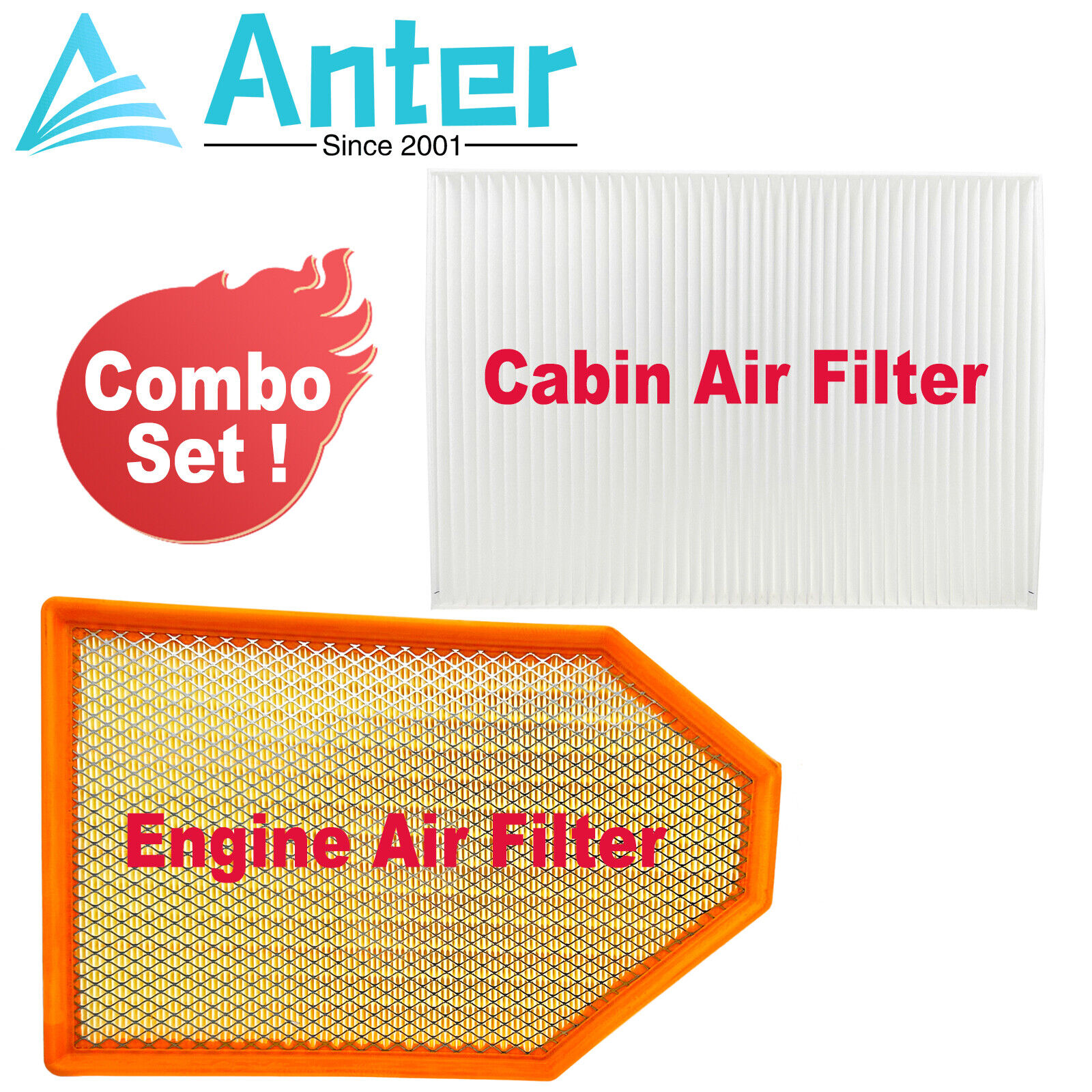 Engine & Cabin Air Filter for 11-23 Dodge Challenger Charger 3.6L 5.7L 6.2L 6.4L