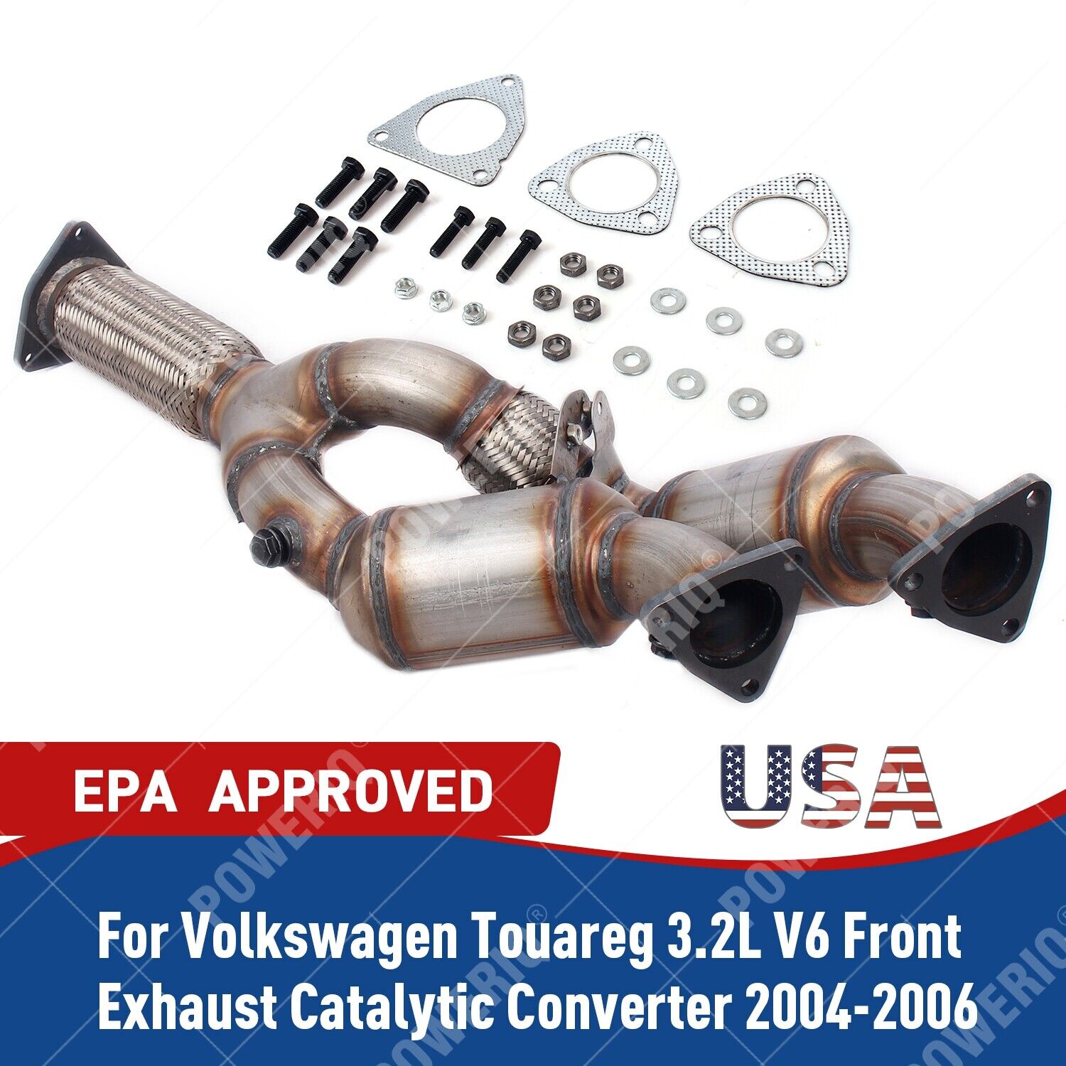 For Volkswagen Touareg 3.2L V6 Front Exhaust Catalytic Converter 04-06 12H28-102