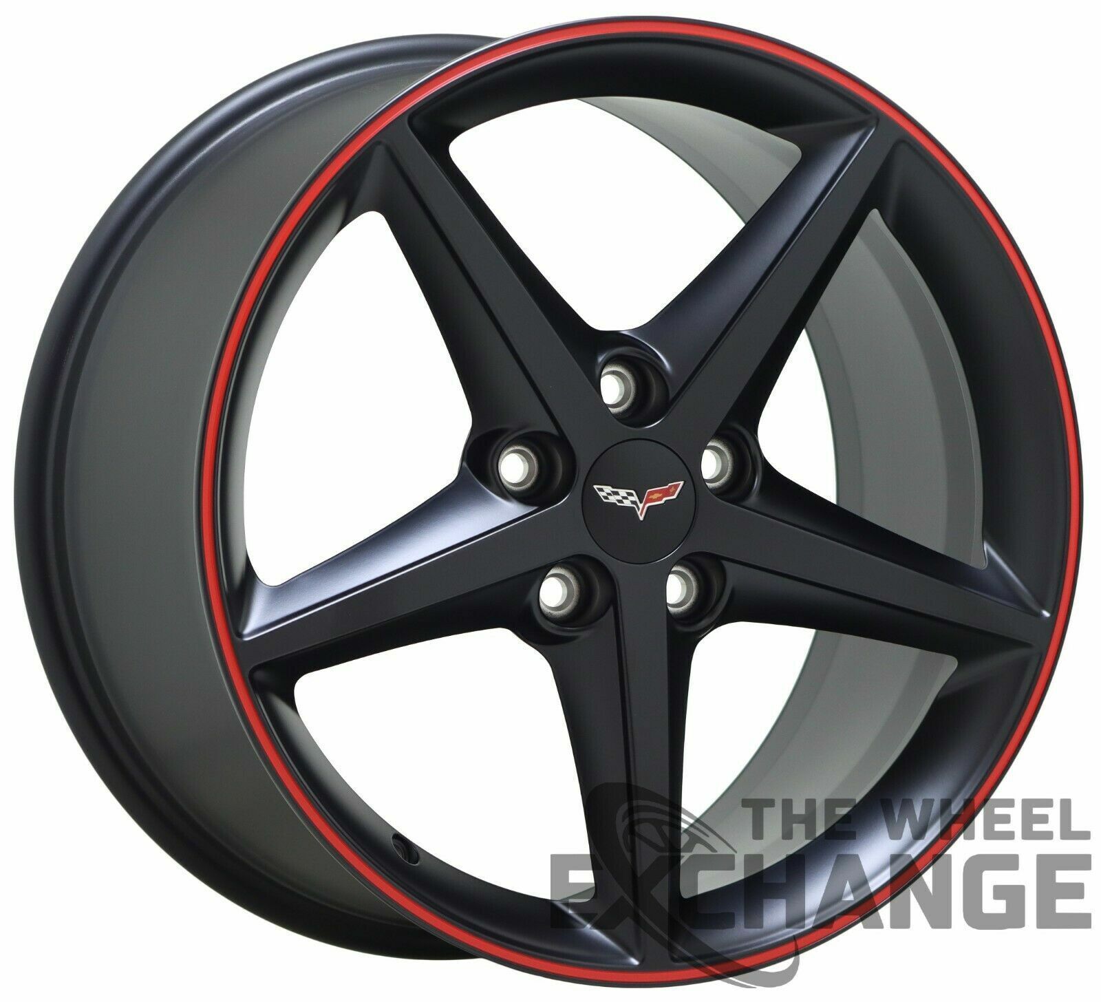 19x10 Corvette C6 Rear black red-line wheel rim Factory x1 OEM NEW 5489
