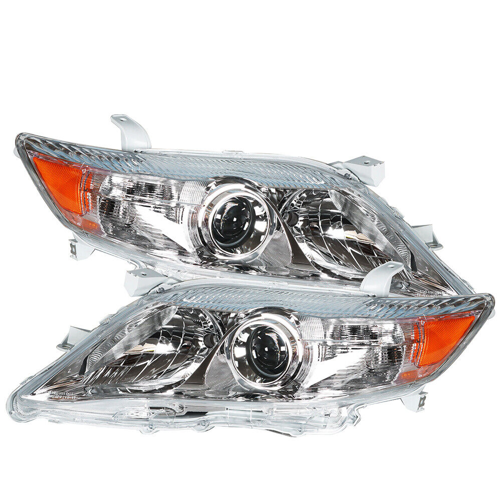 Projector Headlights Chrome Fit For 2010-2011 Toyota Camry Hybrid RH & LH Side
