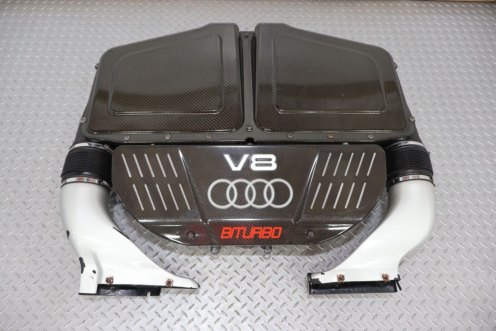 03-04 Audi RS6 Air Cleaner W/ Carbon Fiber Lid & Intake Tubes (4.2L V8)