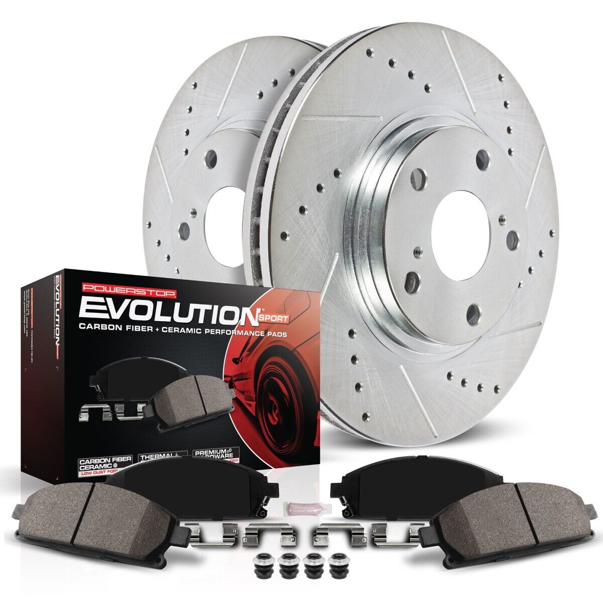 K1515 Powerstop 2-Wheel Set Brake Disc and Pad Kits Front for Saturn SL2 SL1 SC2