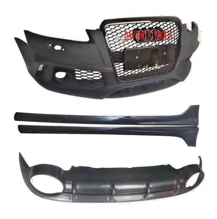 FOR A6 upgrade RS6 front bumper front lip grille side skirt spoiler rear diffuse