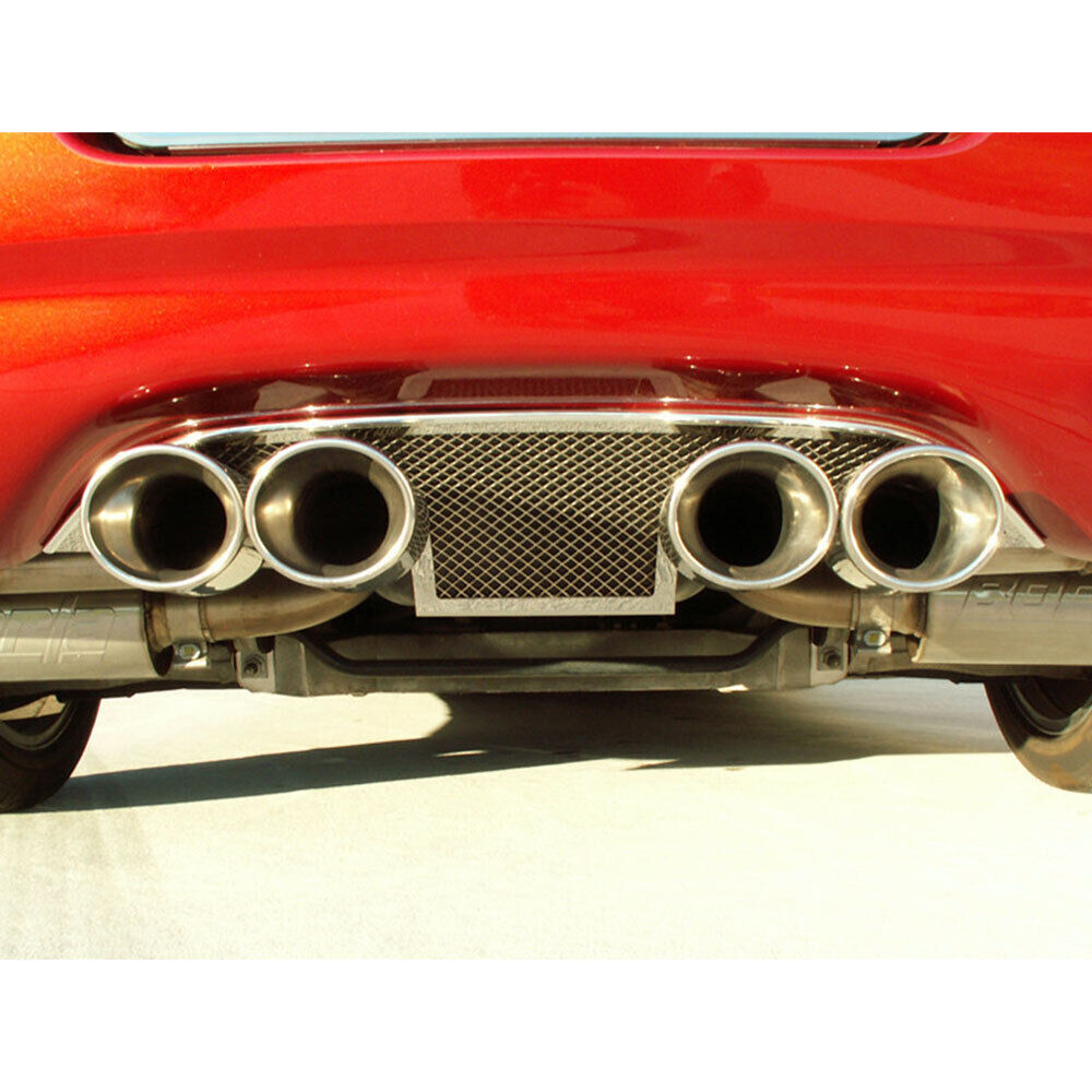 Laser Mesh Exhaust Filler Panel for 97-04 Chevy Corvette C5 [Stainless/Polished]