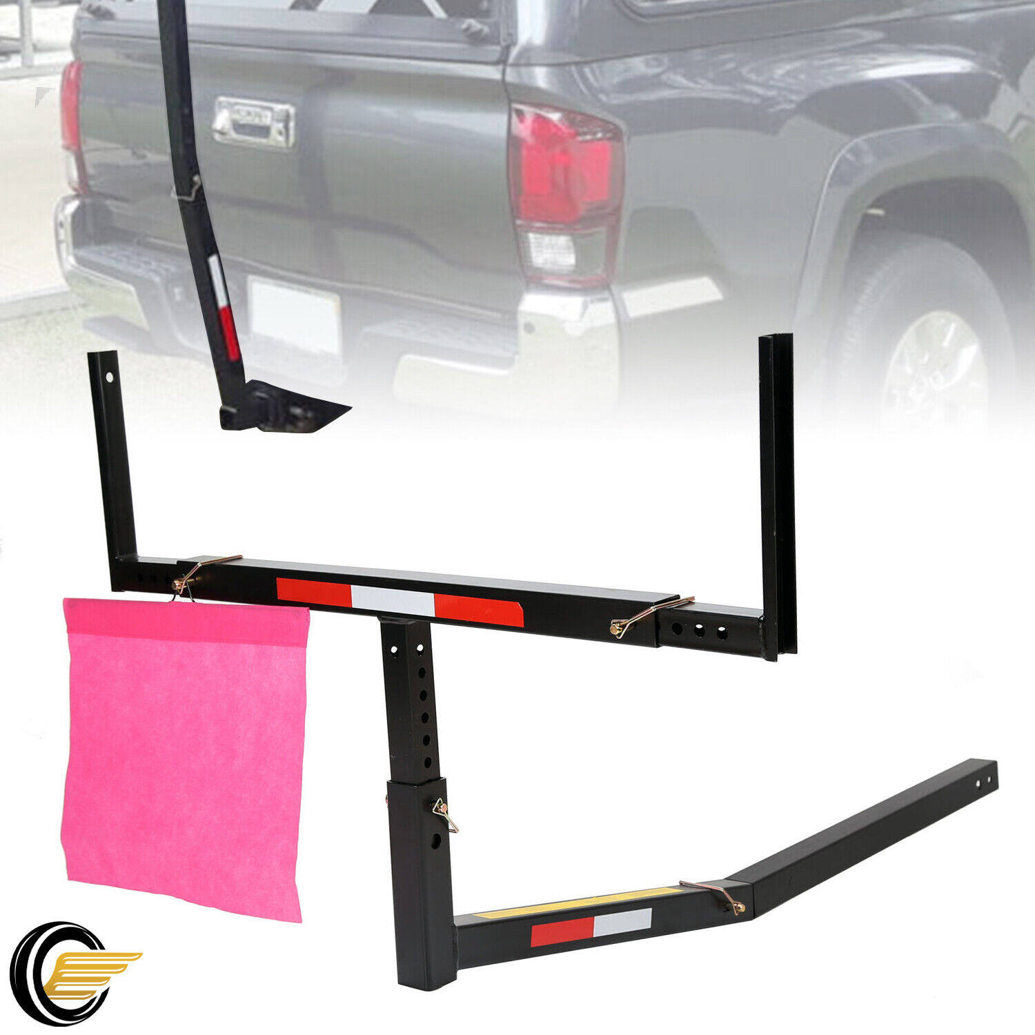 Truck Bed Hitch Extender Extension Rack Boat Canoe Kayak Lumber Long Pipes