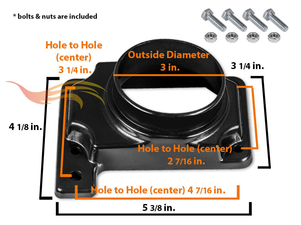 Mass Air Flow Sensor Intake Adapter Plate For 92-03 Diamante 3.0L / 3.5L V6