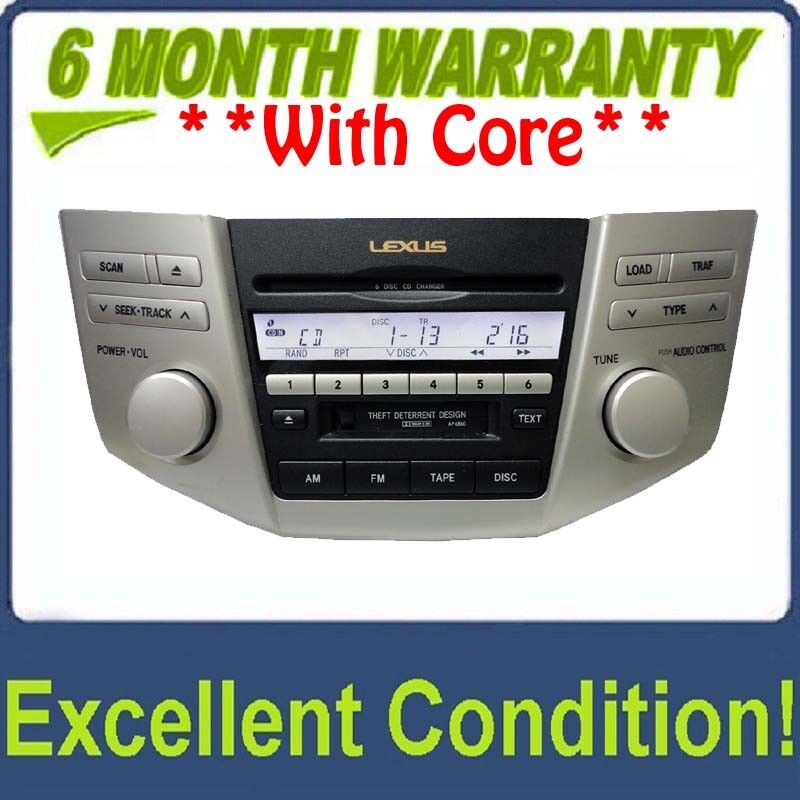 Lexus RX 330 RX330 RX400h OEM Radio 6 CD Player 05 06 AP6860 86120-0E050 P6847