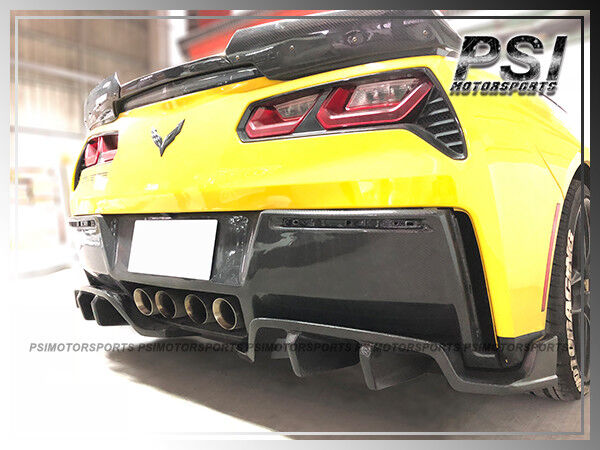 JPM Carbon Fiber Rear Bumper Add on Diffuser For Corvette C7 Stingray Z51 