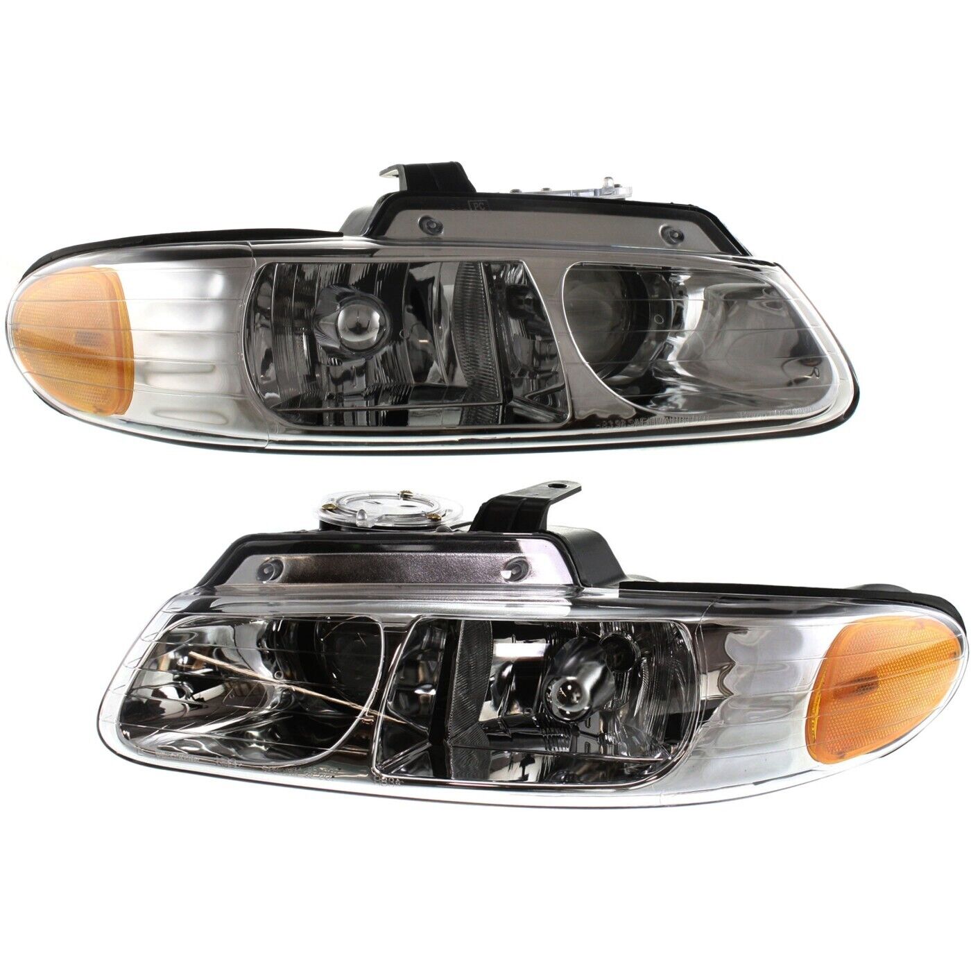 Headlight Set For 2000 Chrysler Voyager Left & Right w/ 2-Prong Connector 2Pc