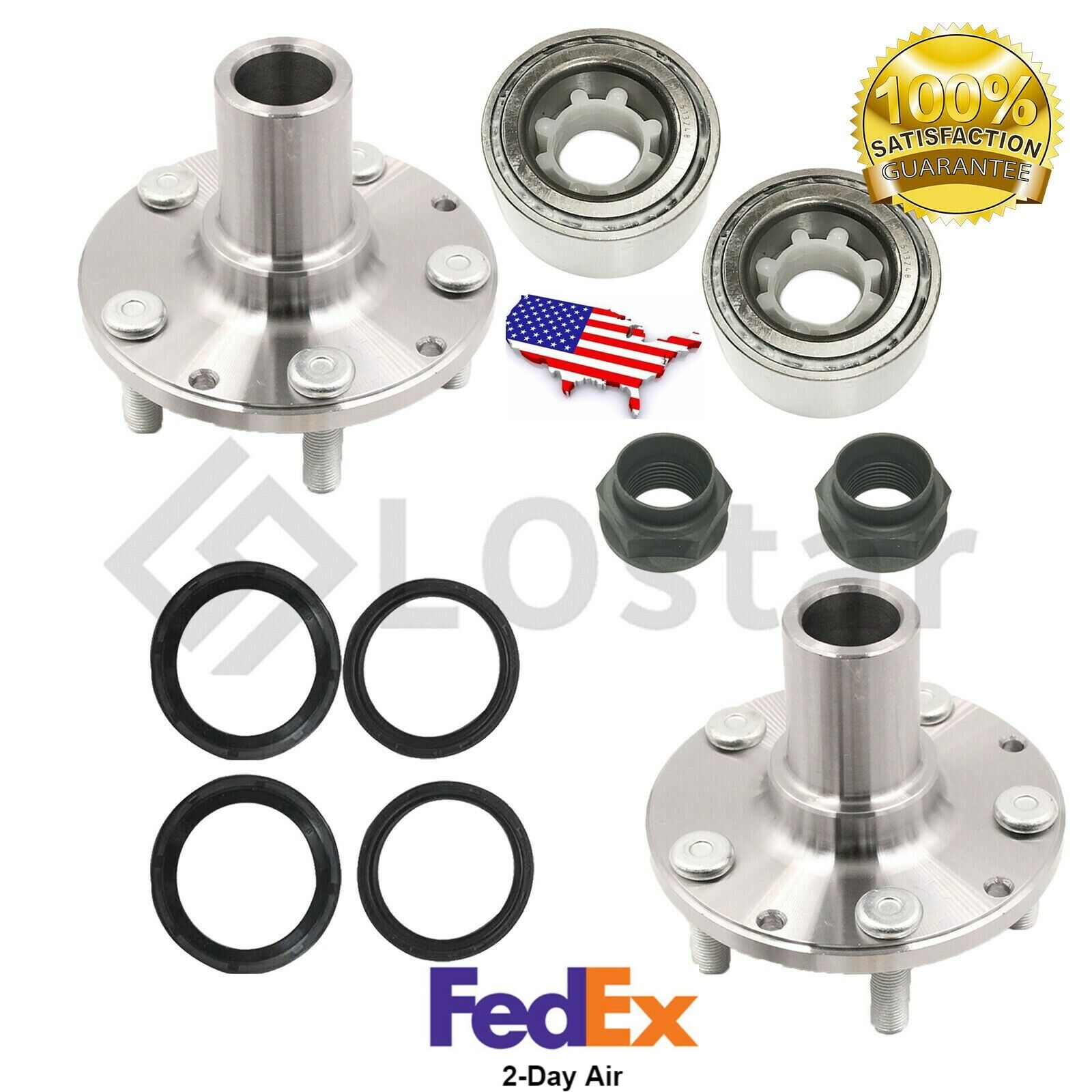 Pair(2) New Rear Wheel Hub & Bearing Fits Subaru Legacy Forester With Seal