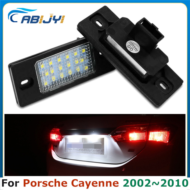 2x For Porsche Cayenne VW Touareg Bora Golf Tiguan LED License Plate Light Lamps