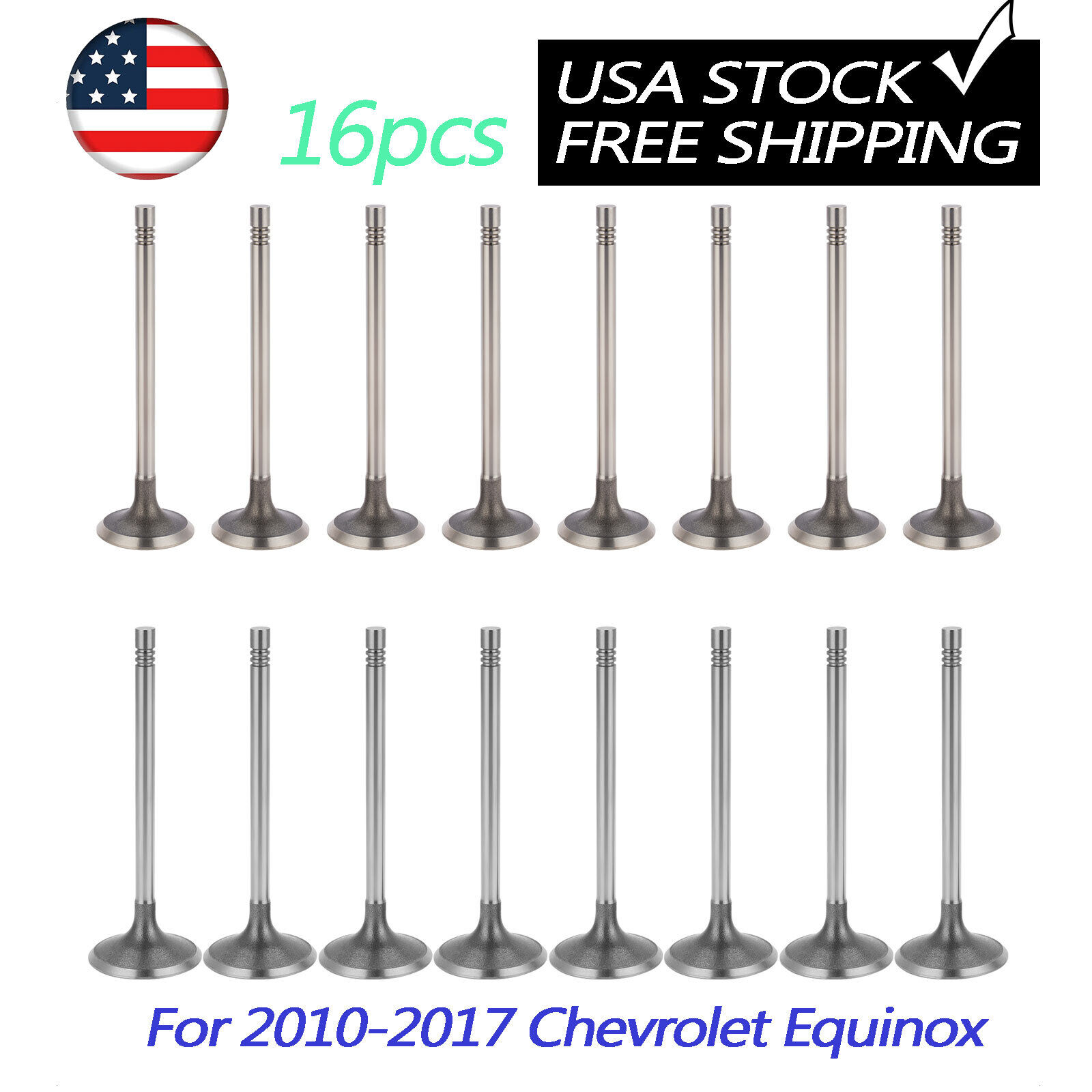 Cylinder Head Intake and Exhaust Valve Kit Fits For 2010-2017 Chevrolet Equinox