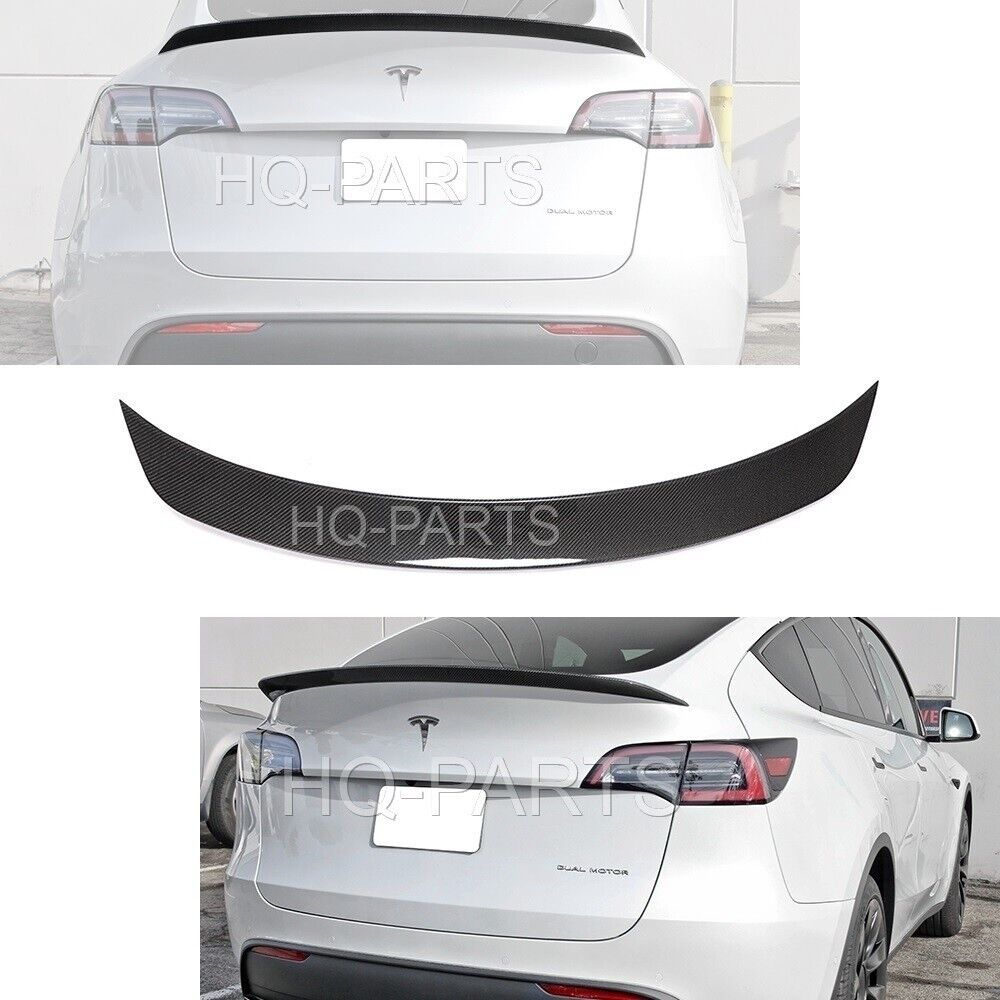 Fits 2020-2023 Tesla Model Y IKON Style Rear Trunk Spoiler Wing - Carbon Fiber