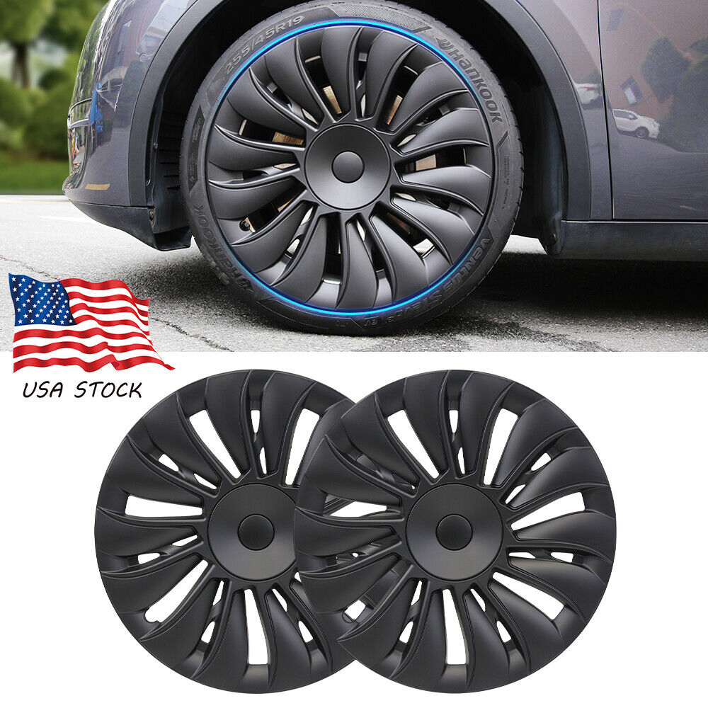 4PCS 19Inch Full Cover Hubcaps Storm Wheel Rim Cover for Tesla Model Y