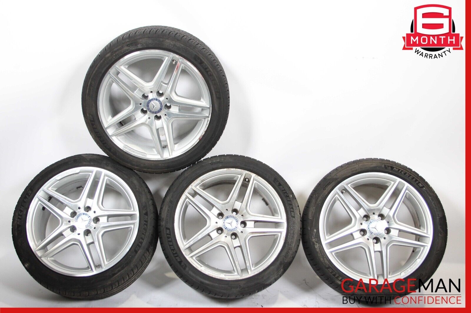 10-13 Mercedes W212 E350 E63 AMG Complete Staggered Wheel Tire Rim Set 8.5x9 R18